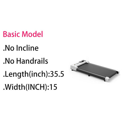 Incline Walking Pad Treadmill with Remote Control